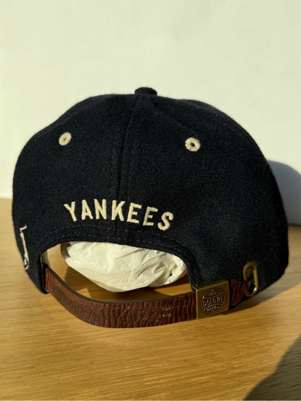 Ralph Lauren New Era New York Yankees Wool Baseball Cap with Cream Logo - Picture 4 of 12